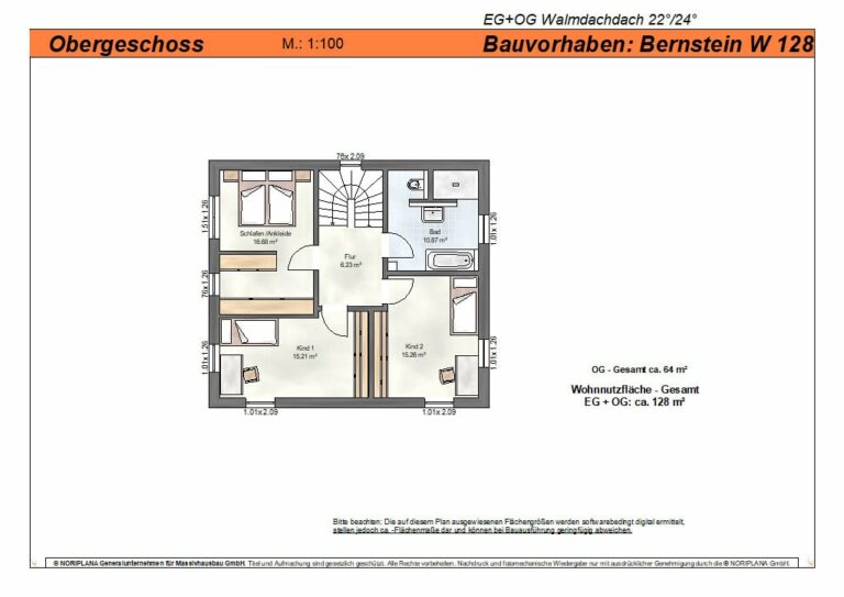 Bernstein W128 Grundriss Dachgeschoss