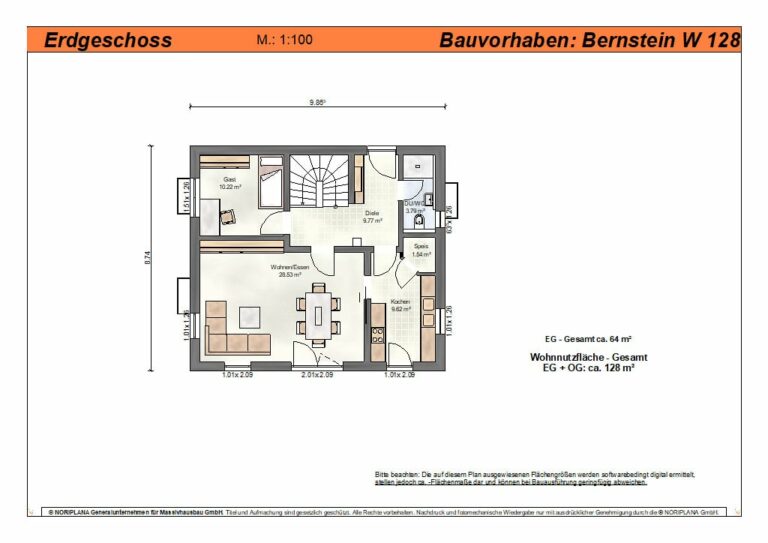 Bernstein W128 Grundriss Erdgeschoss