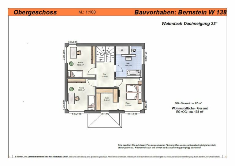 Bernstein W138 Grundriss Dachgeschoss