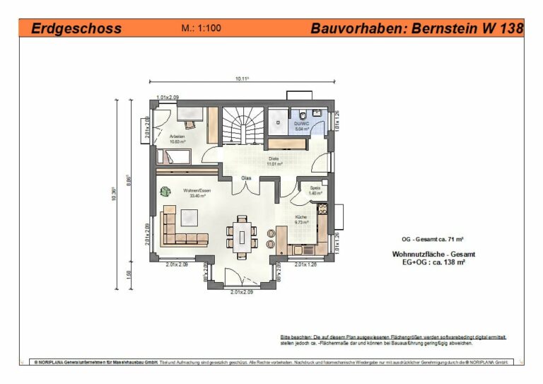 Bernstein W138 Grundriss Erdgeschoss
