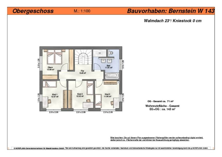 Bernstein W143 Grundriss Dachgeschoss