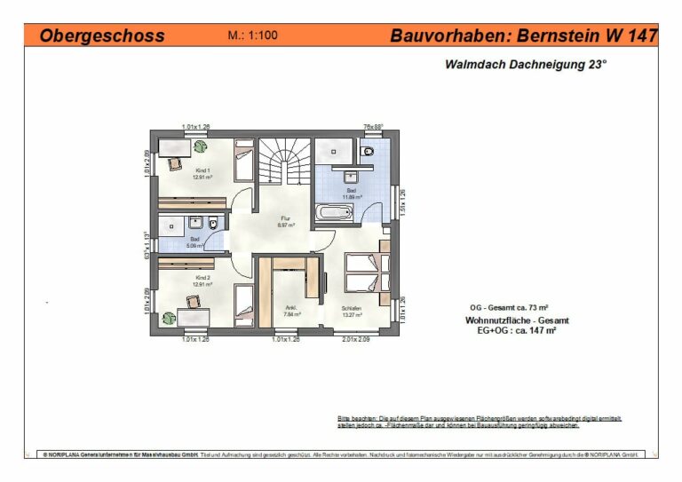Bernstein W147 Grundriss Dachgeschoss