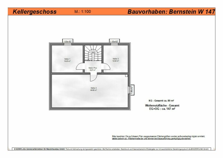 Bernstein W147 Grundriss Kellergeschoss