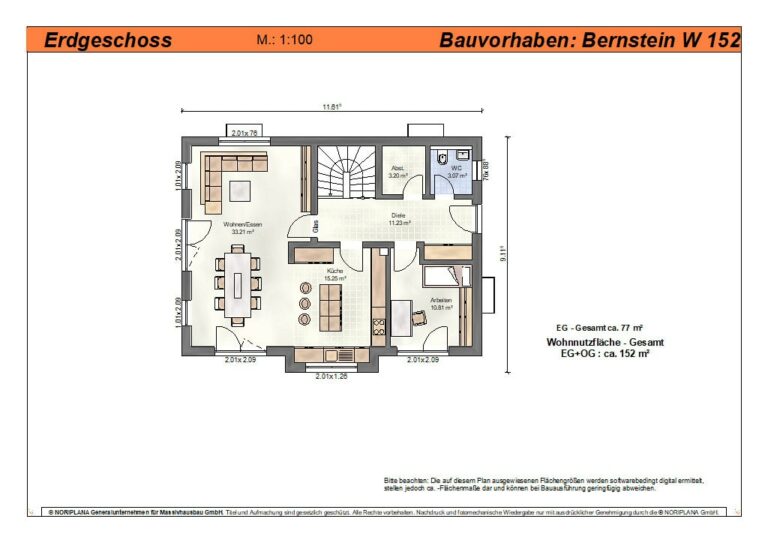 Bernstein W152 Grundriss Erdgeschoss