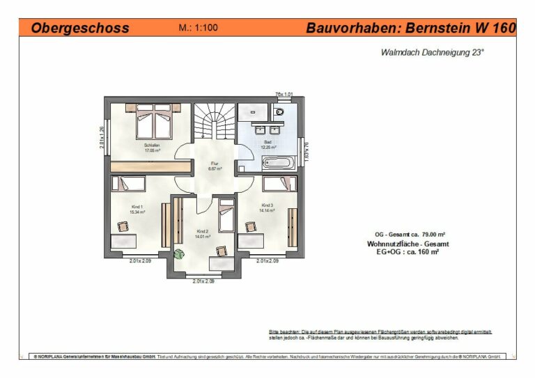 Bernstein W160 Grundriss Dachgeschoss