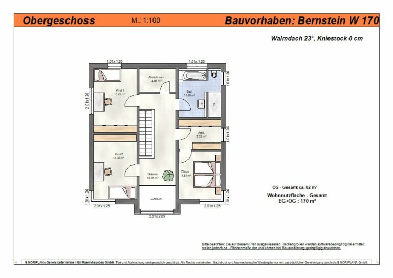 Bernstein W170 Grundriss Dachgeschoss