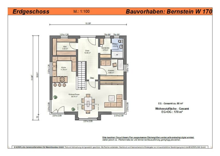 Bernstein W170 Grundriss Erdgeschoss