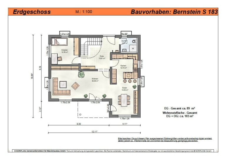 Bernstein W183 Grundriss Erdgeschoss