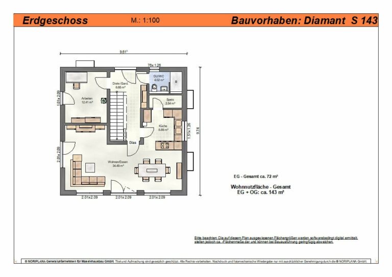 Diamant S143 Grundriss Erdgeschoss