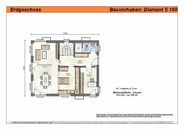 Diamant S150 Grundriss Erdgeschoss