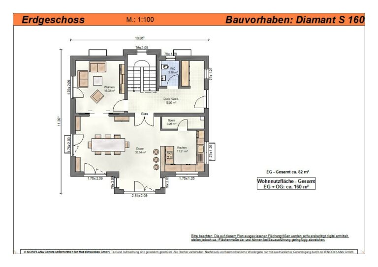 Diamant S160 Grundriss Erdgeschoss