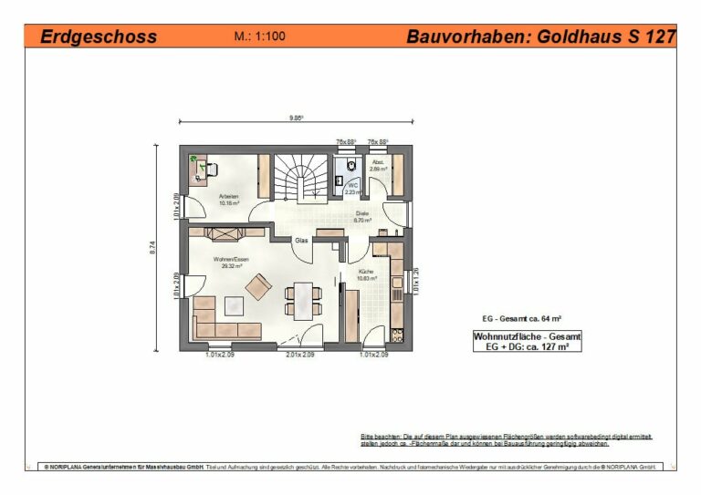 Goldhaus S127 Grundriss Erdgeschoss