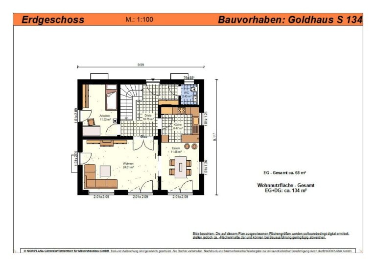 Goldhaus S134 Grundriss Erdgeschoss