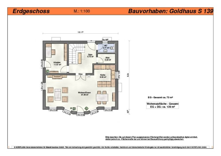 Goldhaus S139 Grundriss Erdgeschoss