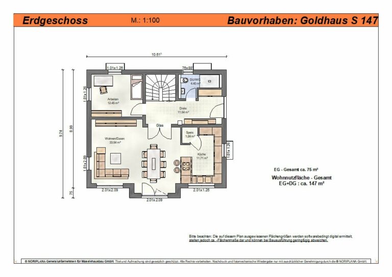 Goldhaus S147 Grundriss Erdgeschoss
