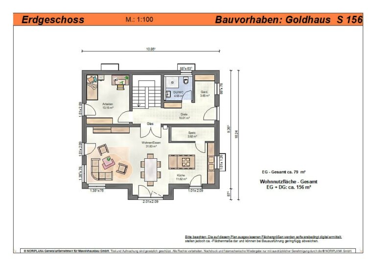 Goldhaus S156 Grundriss Erdgeschoss
