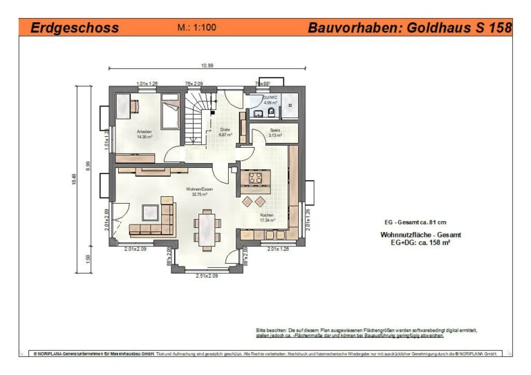 Goldhaus S158 Grundriss Erdgeschoss