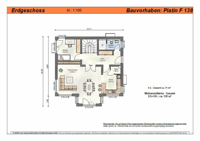 Platin F138 Grundriss Erdgeschoss
