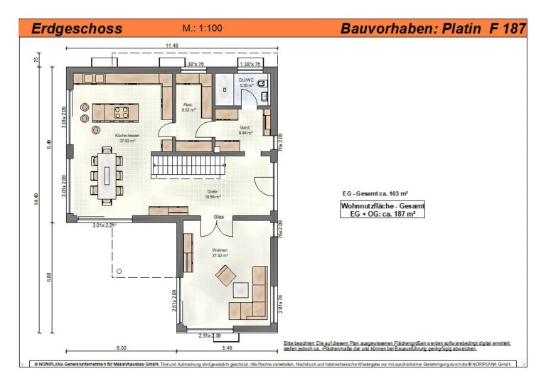 Platin F187 Grundriss Erdgeschoss